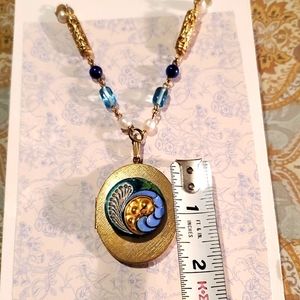 Necklace made from vintage jewelry & buttons